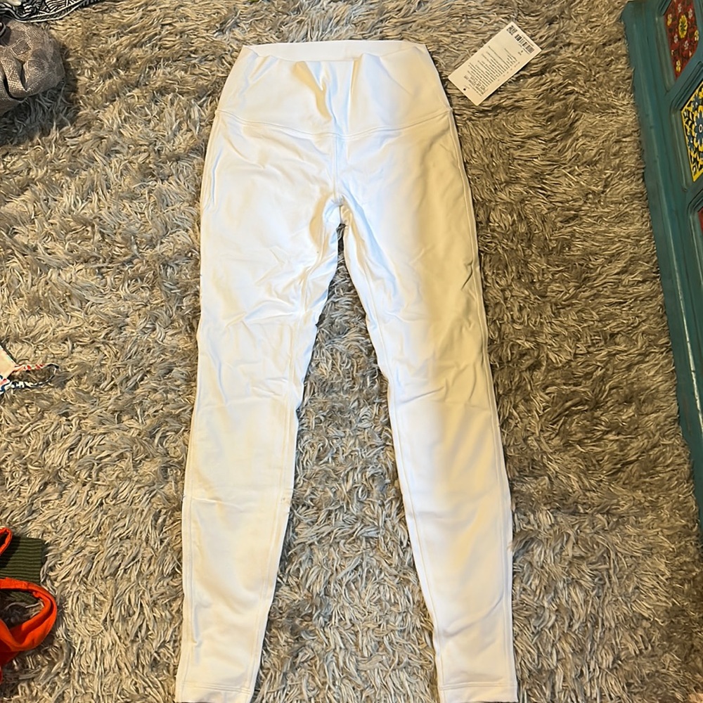 White lulu lemon leggings-size 6